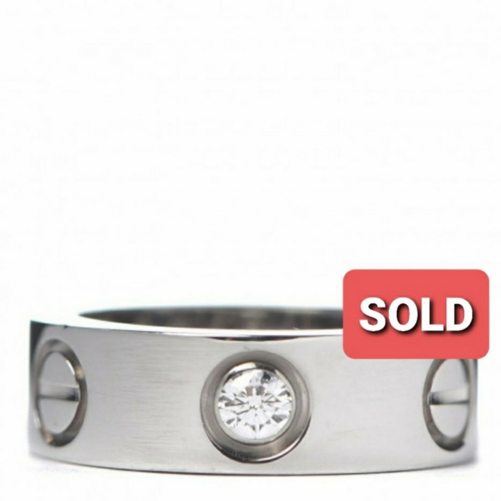 ❌SOLD❌ Cartier 3 Diamond Love Ring QwensCloset